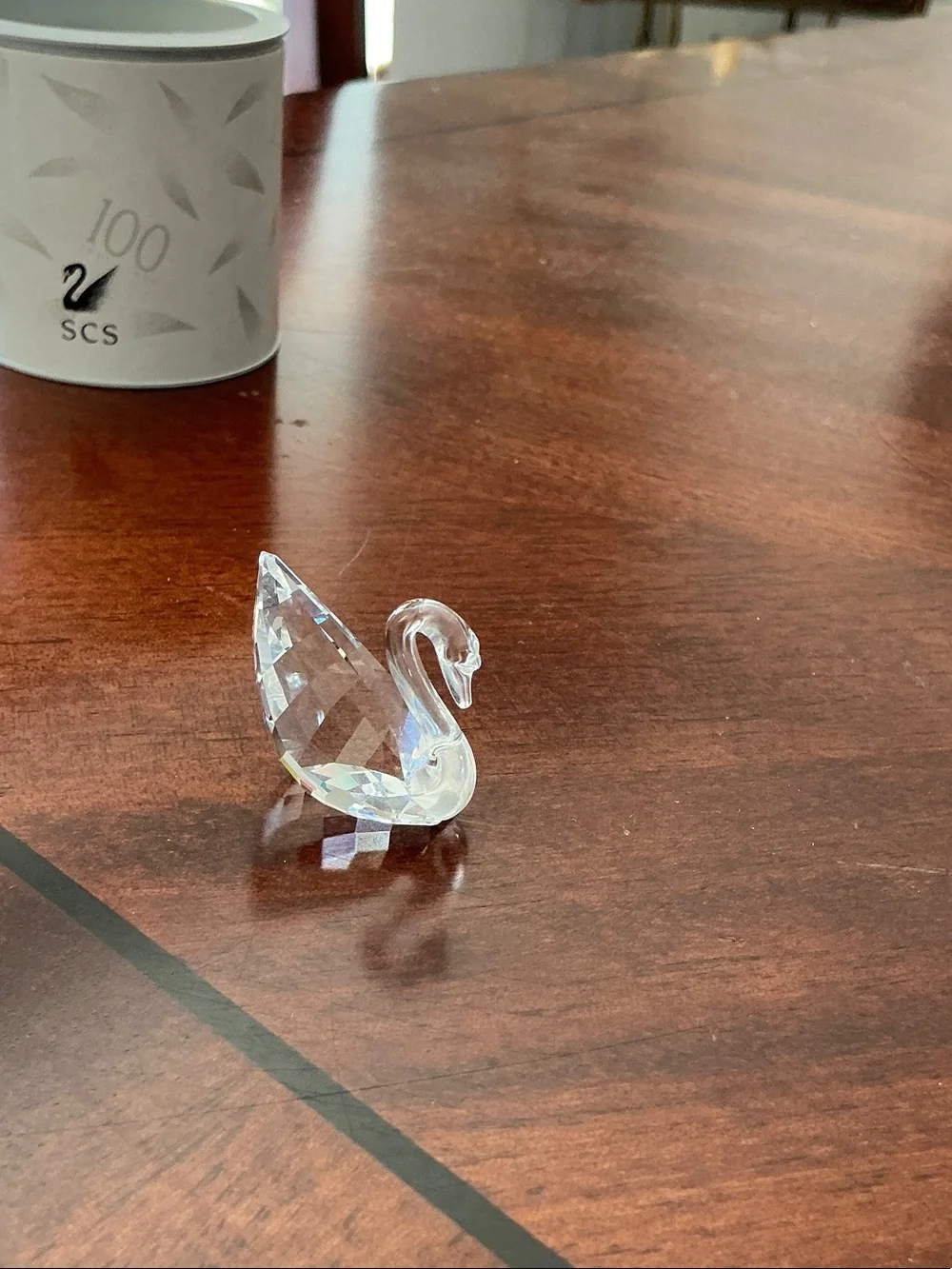 Swarovski crystal swan